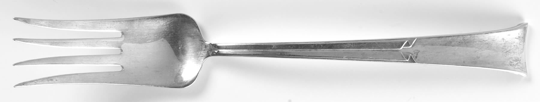Linenfold (Sterling, 1956) Large Solid Cold Meat Serving Fork by Tiffany & CO SILVER-1