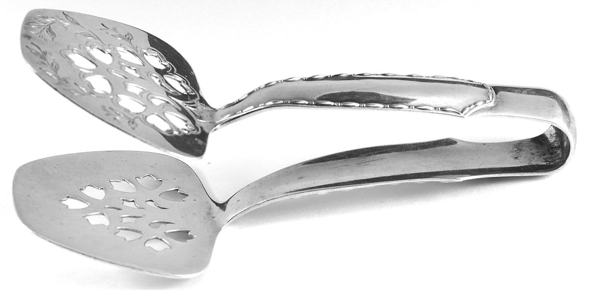 Marquise (Sterling, 1902, No Monograms) Small Solid Sandwich Tongs by Tiffany & CO SILVER-1