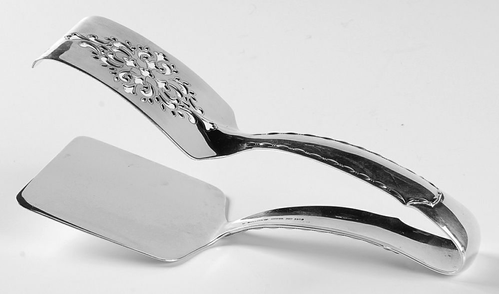 Marquise (Sterling, 1902, No Monograms) Solid Piece Aspragus Tongs by Tiffany & CO SILVER-1