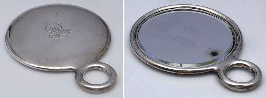 Sterling Hollowware Short Open Handle Mirror by Tiffany & CO SILVER-1