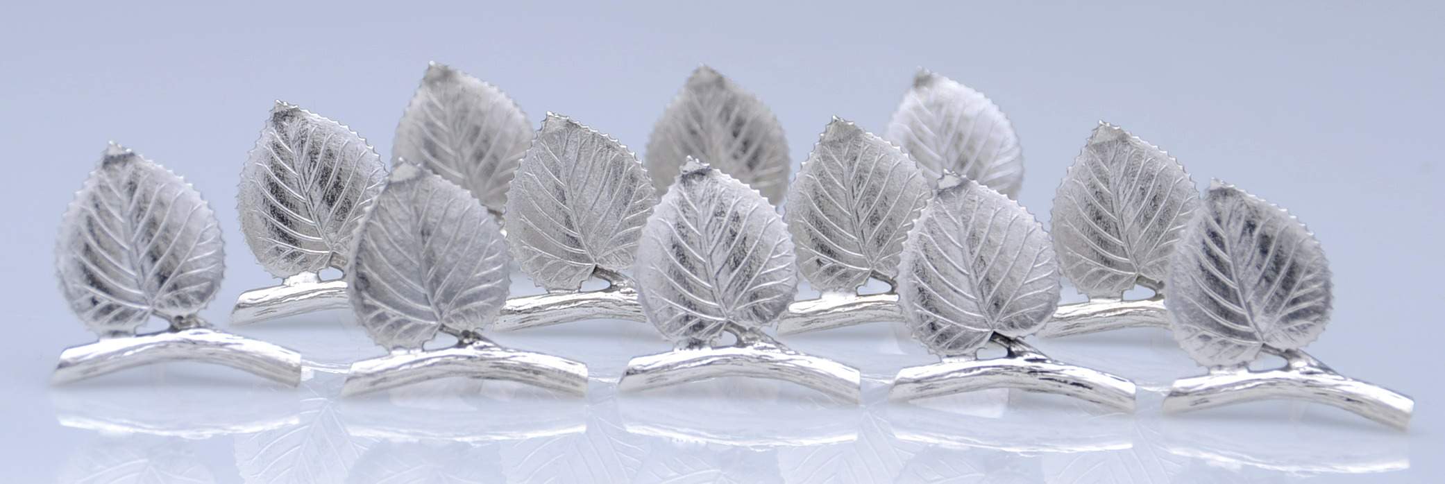 Sterling Hollowware (Set of 12) Place Card Holder by Tiffany & CO SILVER-1
