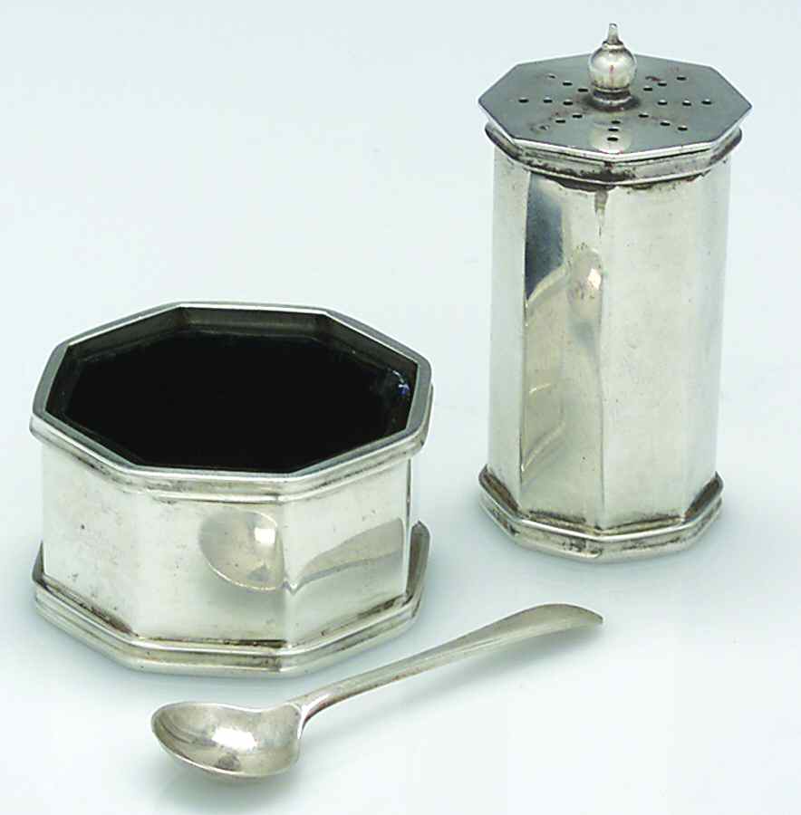 Sterling Hollowware Sterling Open Salt, Spoon and Pepper Individual by Tiffany & CO SILVER-1