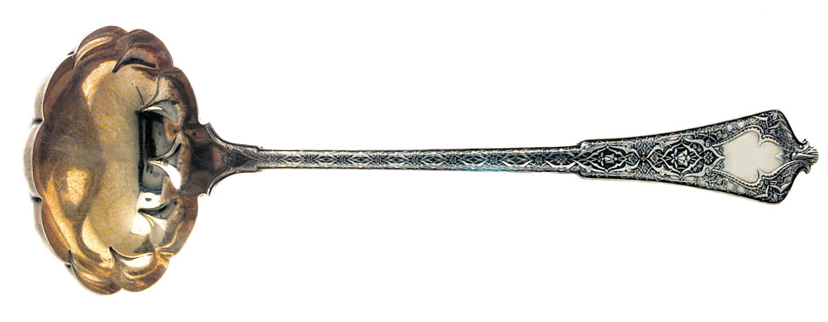 Persian (Sterling, 1872) Solid Soup Ladle with Fluted Bowl by Tiffany & CO SILVER-1