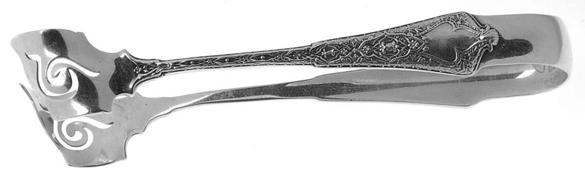 Persian (Sterling, 1872) Solid Individual Asparagus Tongs by Tiffany & CO SILVER-1