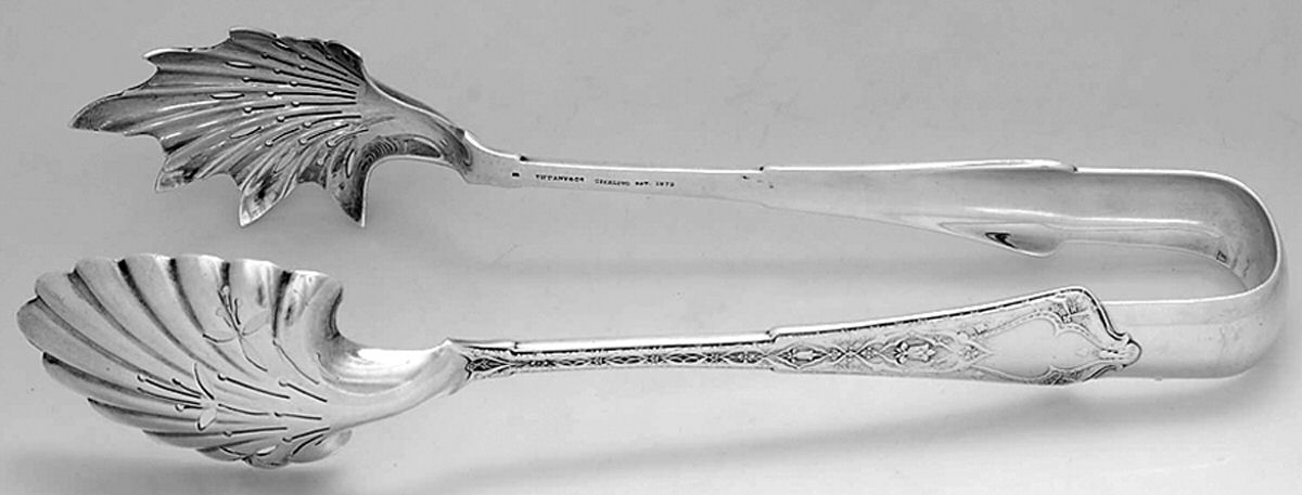 Persian (Sterling, 1872) Large Ice Serving Tongs by Tiffany & CO SILVER-1