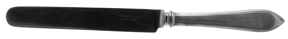 Reeded Edge (Sterling, 1937, No Monograms) Blunt Hollow Knife with Bolster by Tiffany & CO SILVER-1