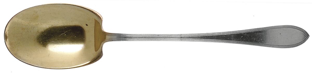 Reeded Edge (Sterling, 1937, No Monograms) Oversize Solid Salad Serving Spoon by Tiffany & CO SILVER-1