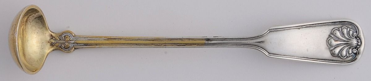 Shell & Thread (Sterling, 1905, Monograms) Mustard Spoon by Tiffany & CO SILVER-1
