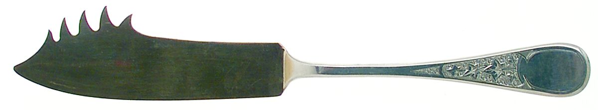 Antique Ivy (Sterling, 1870, No Monograms) Solid Serving Cheese Knife by Tiffany & CO SILVER-1