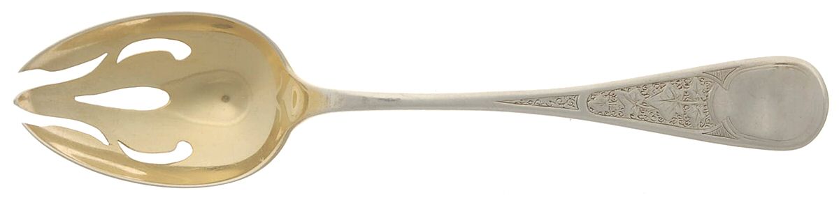 Antique Ivy (Sterling, 1870, No Monograms) Pierced Tablespoon (Serving Spoon) by Tiffany & CO SILVER-1