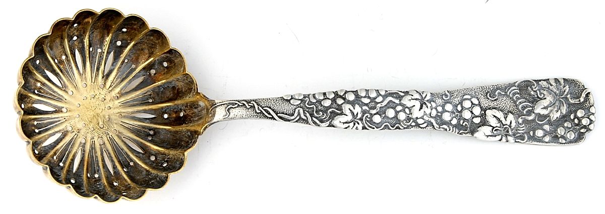 Vine-Multi Motif (Sterling, 1872) Large Oversize Sugar Sifter by Tiffany & CO SILVER-1
