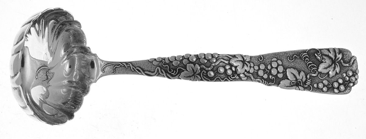 Vine-Multi Motif (Sterling, 1872) Solid Gravy Ladle with Fluted Bowl by Tiffany & CO SILVER-1