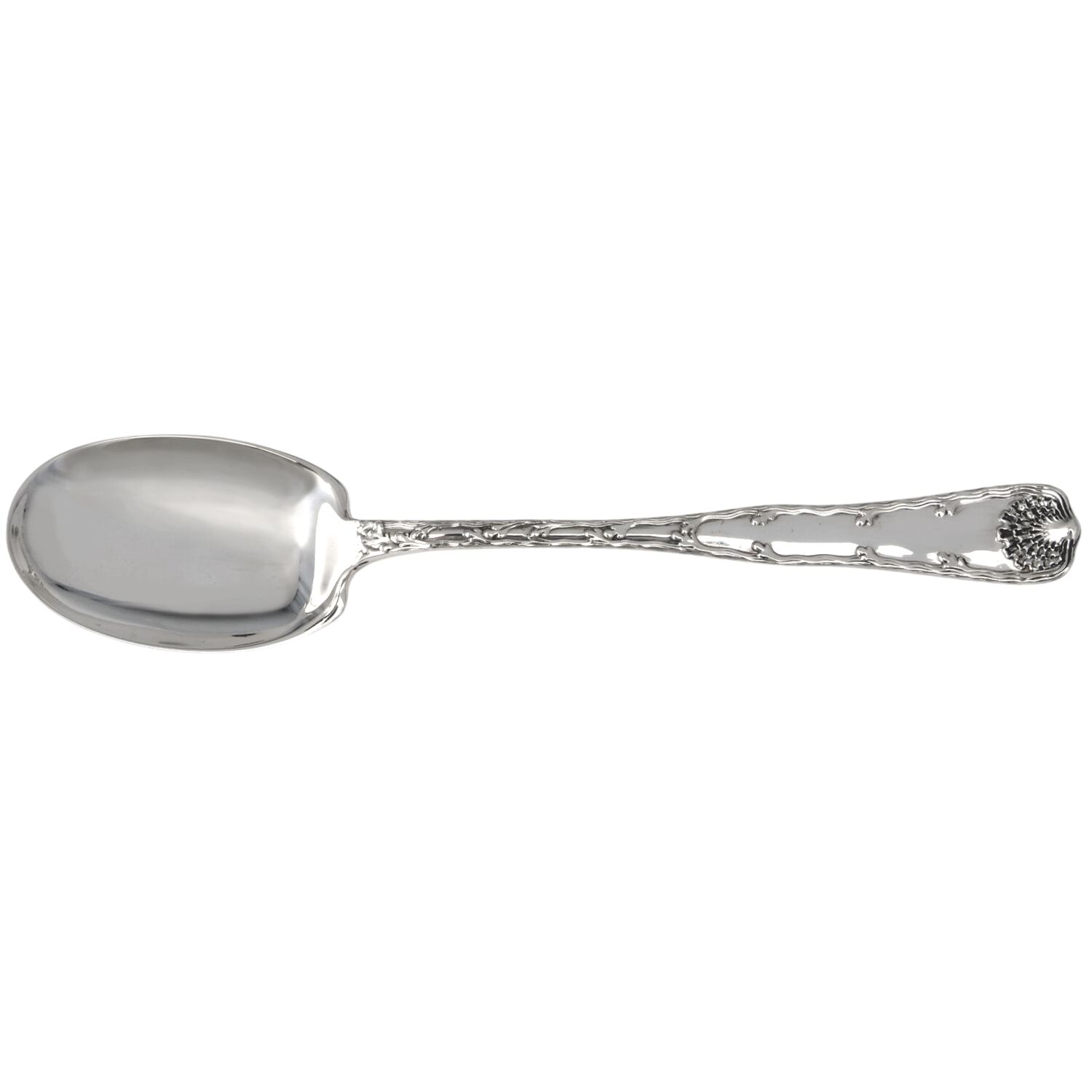 Wave Edge (Sterling, 1884) Solid Salad Serving Spoon by Tiffany & CO SILVER-1