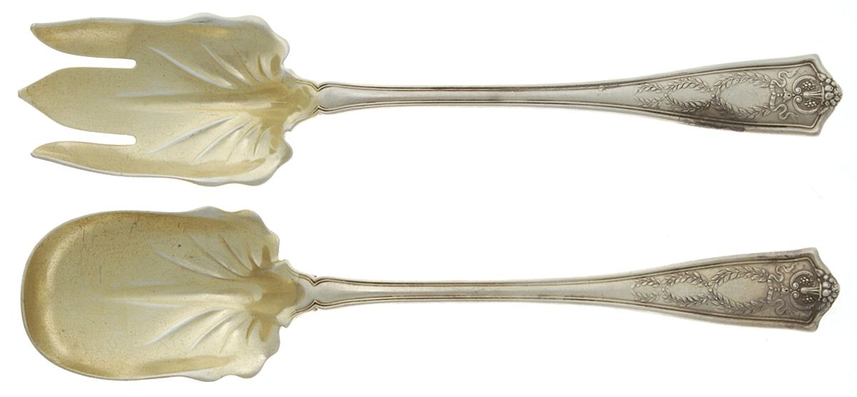 Winthrop (Sterling, 1909) (2 Pc) Solid Salad Set by Tiffany & CO SILVER-1
