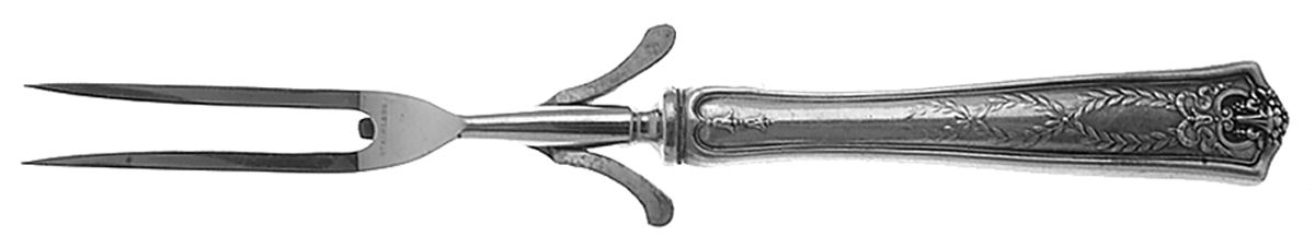 Winthrop (Sterling, 1909) Small Steak Carving Fork with Stainless Prongs by Tiffany & CO SILVER-1