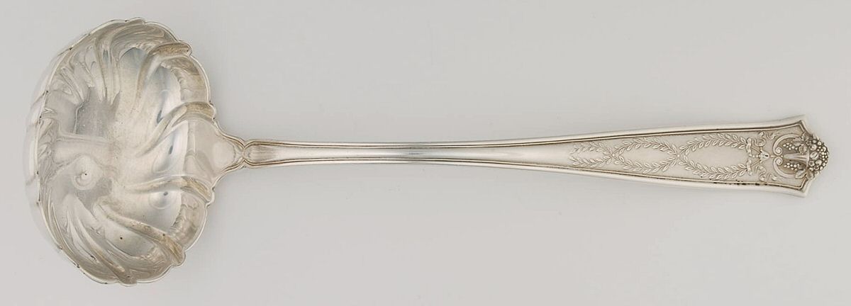 Winthrop (Sterling, 1909) Solid Oyster Ladle with Fluted Bowl by Tiffany & CO SILVER-1