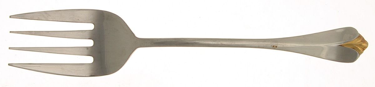 Parkhill Gold (Stainless) Medium Solid Cold Meat Serving Fork by Tools of The Trade-1