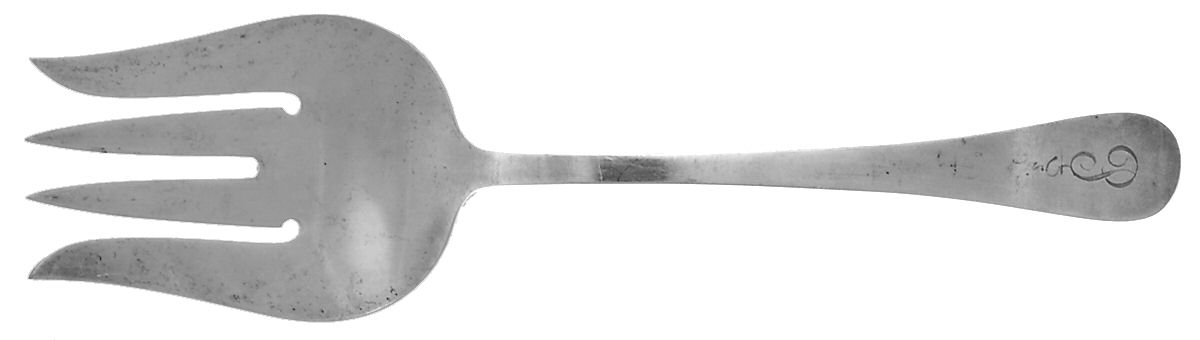Hannah Hull (Sterling, 1927-1974) Solid Salad Serving Fork by Tuttle-1
