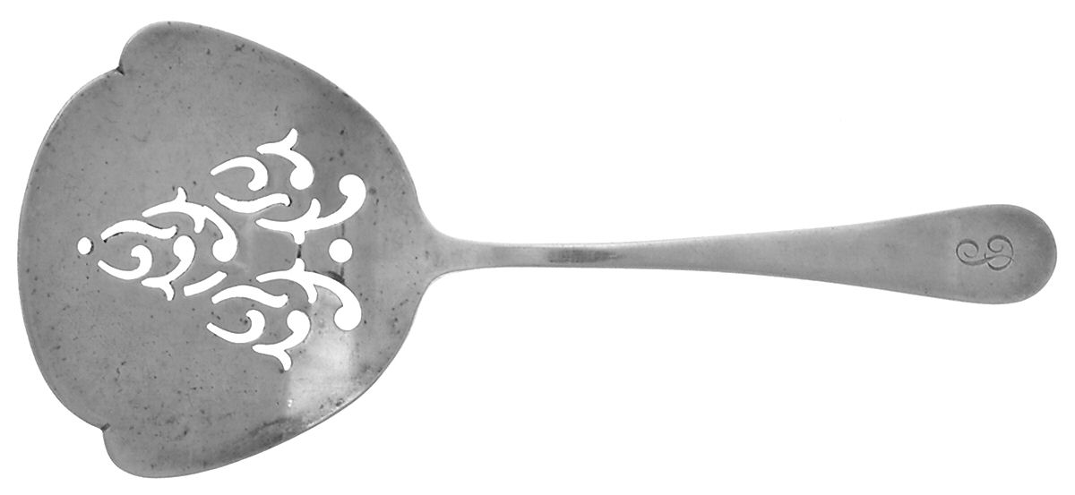 Hannah Hull (Sterling, 1927-1974) Pierced Nut Serving Spoon by Tuttle-1