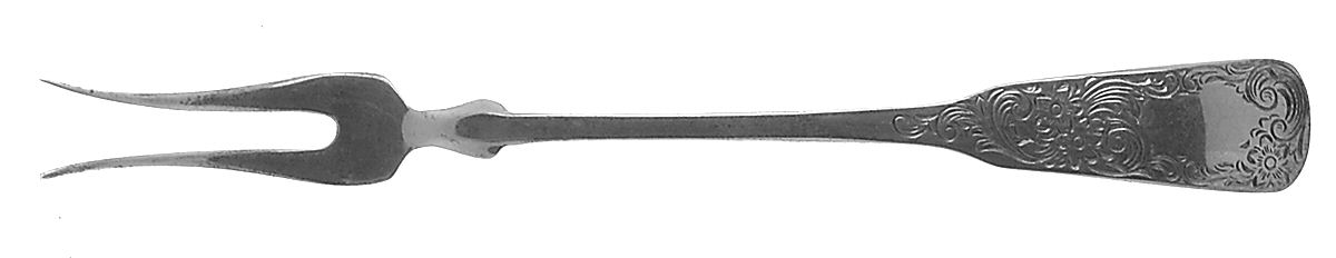 1690-Engraved (Sterling, 1980) Short Handle Pickle/Olive Fork by Towle Silver-1