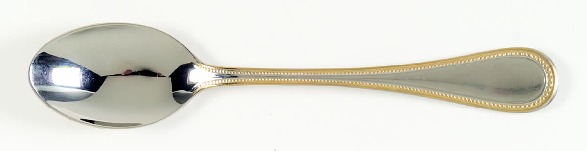 Beaded Antique Gold (Stainless, Gold Accent, Satn) Teaspoon by Towle Silver-1