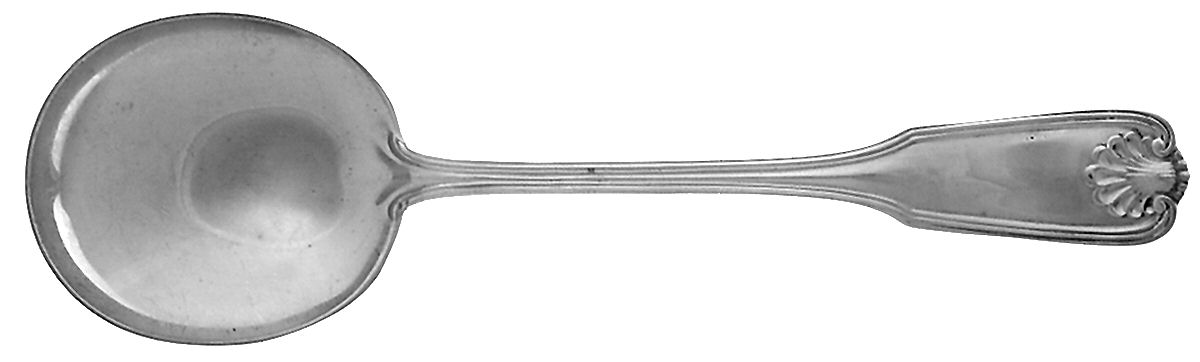 Benjamin Franklin (Sterling, 1904, T-Lion, No Mono) Round Bowl Soup Spoon (Bouillon) by Towle Silver-1
