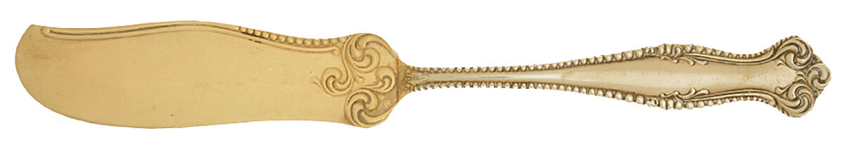 Canterbury (Sterling, 1893) Flat Handle Master Butter Knife by Towle Silver-1