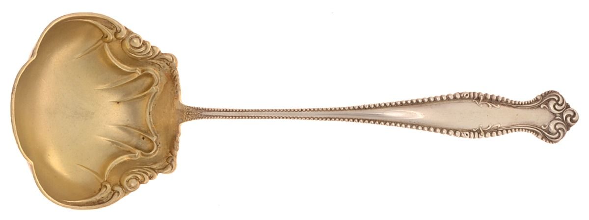 Canterbury (Sterling, 1893) Oyster Ladle Solid Piece by Towle Silver-1