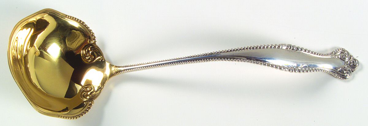 Canterbury (Sterling, 1893) Oyster Ladle Solid Piece by Towle Silver-1
