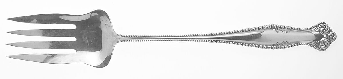 Canterbury (Sterling, 1893) Oversize Solid Salad Servng Fork by Towle Silver-1