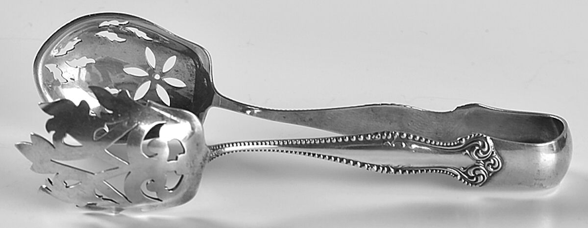 Canterbury (Sterling, 1893) Large Ice Serving Tongs by Towle Silver-1