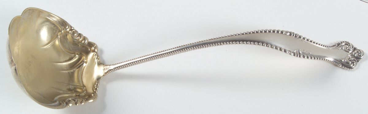 Canterbury (Sterling, 1893) Large Solid Soup Ladle by Towle Silver-1