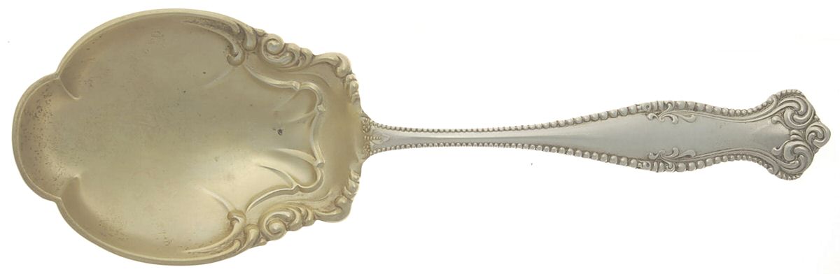 Canterbury (Sterling, 1893) Large Solid Berry/Casserole Spoon by Towle Silver-1