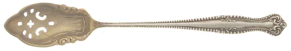 Canterbury (Sterling, 1893) Pierced Bowl Short Handle Olive Spoon by Towle Silver-1