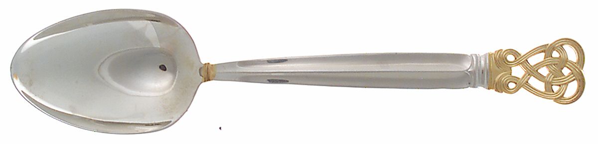 Celtic Weave Gold (Sterling) Dessert/Oval Soup Spoon by Towle Silver-1