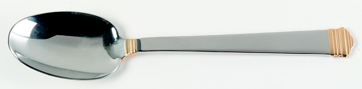 Colonnade-Gold Accent (Stainless) Place/Oval Soup Spoon by Towle Silver-1
