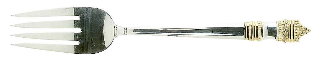 Danish Baroque Gold (Sterling, 1974) Individual Salad Fork by Towle Silver-1