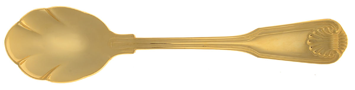 English Shell (Gold Electroplate, 1988) Sugar Shell Spoon by Towle Silver-1