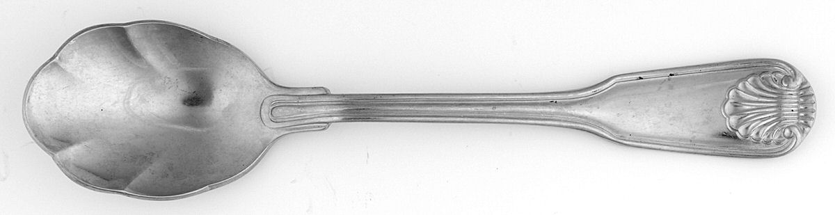 English Shell (Stainless) Sugar Shell Spoon by Towle Silver-1
