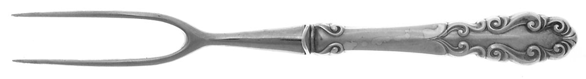 Esplanade (Sterling, 1952) Small Carving Fork W/Sterling Guard by Towle Silver-1