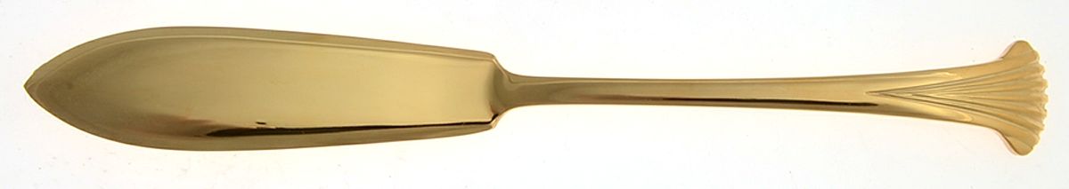 Gold Aristocrat (Gold Electroplate) Individual Solid Fish Knife by Towle Silver-1