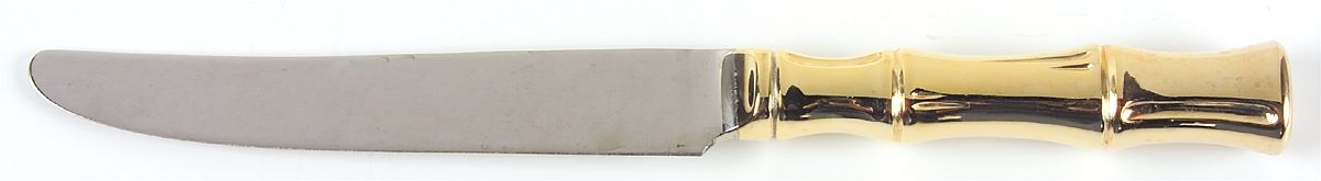 Gold Bamboo (Gold Electroplate) New French Hollow Knife by Towle Silver-1
