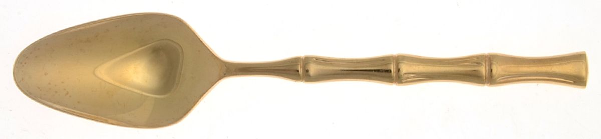 Gold Bamboo (Gold Electroplate) Place/Oval Soup Spoon by Towle Silver-1