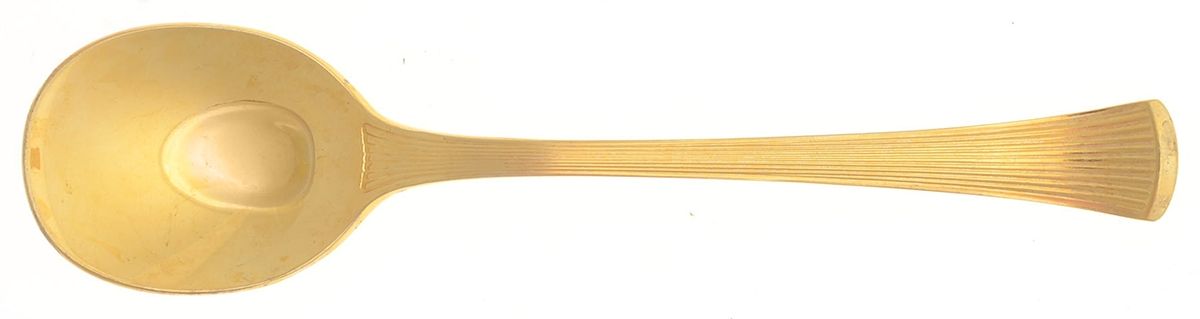 Golden Christy (Gold Electroplate) Sugar Spoon by Towle Silver-1