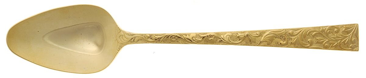 Golden Paisley (Gold Electroplate) Place/Oval Soup Spoon by Towle Silver-1