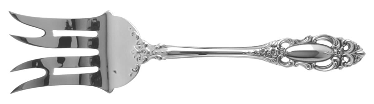Grand Duchess (Sterling, 1973) Large Solid Cold Meat Serving Fork by Towle Silver-1