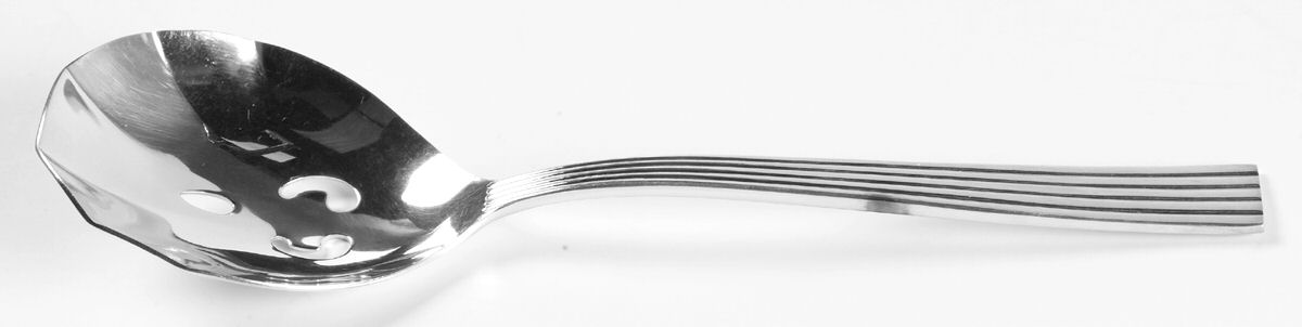 Ionic (Silverplate, 1988) Pierced Tablespoon (Serving Spoon) by Towle Silver-1