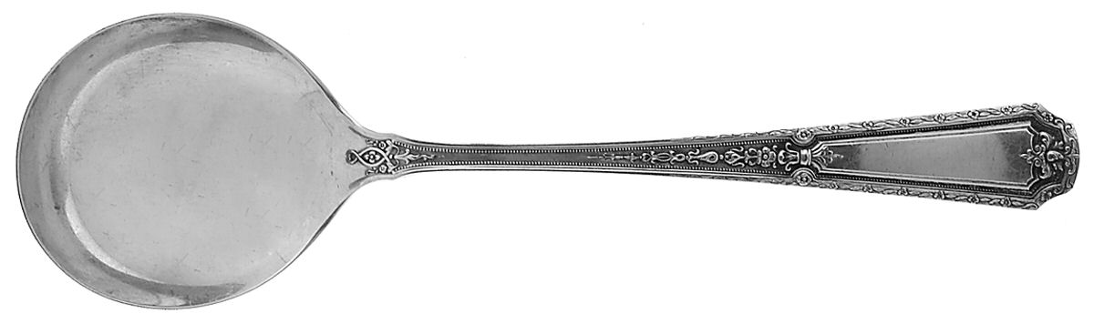 Louis XIV (Sterling, 1924, No Monograms) Round Bowl Soup Spoon (Gumbo) by Towle Silver-1