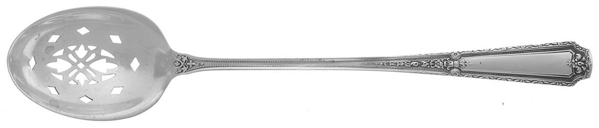 Louis XIV (Sterling, 1924, No Monograms) Pierced Bowl Short Handle Olive Spoon by Towle Silver-1