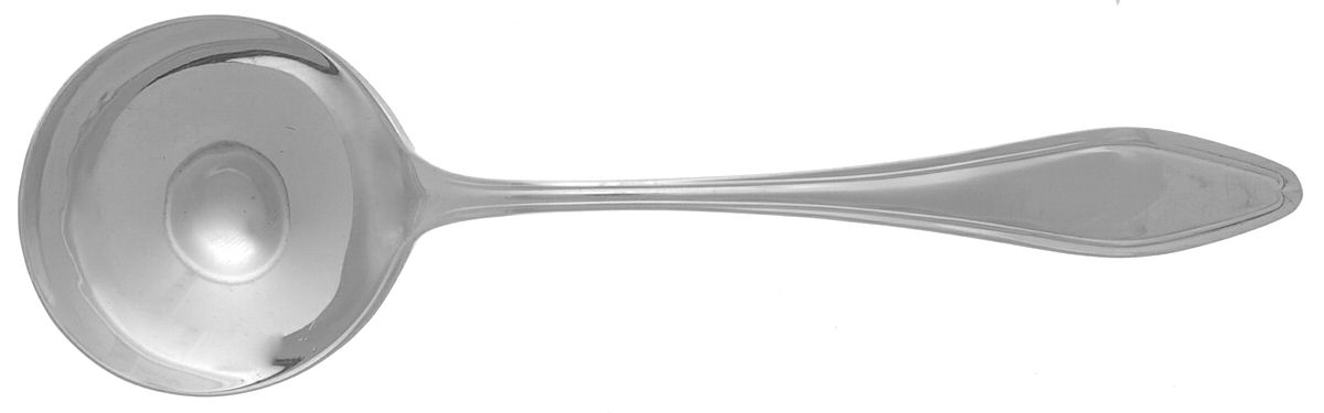 Mary Chilton (Sterling, 1912, No Monos) Round Bowl Soup Spoon (Bouillon) by Towle Silver-1